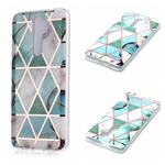 For Xiaomi Redmi Note 8 Pro Plating Marble Pattern Soft TPU Protective Case(Green White)