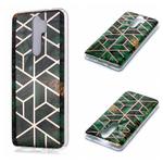 For Xiaomi Redmi Note 8 Pro Plating Marble Pattern Soft TPU Protective Case(Green)