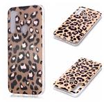For Xiaomi Redmi Note 8 Plating Marble Pattern Soft TPU Protective Case(Leopard)