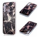 For Xiaomi Redmi Note 8 Plating Marble Pattern Soft TPU Protective Case(Black Gold)