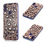 For Xiaomi Redmi Note 7 Plating Marble Pattern Soft TPU Protective Case(Leopard)