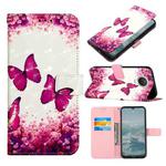 For Nokia G20/G10 3D Painting Horizontal Flip Leather Case(Rose Butterfly)