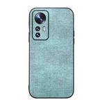 For Xiaomi 12 Pro Brugg Texture PU Shockproof Phone Case(Light Green)