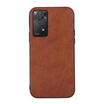 For Xiaomi Redmi Note 11 Pro Falette Texture PU Shockproof Phone Case(Brown)