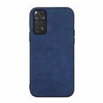 For Xiaomi Redmi Note 11 / Note 11S 4G Morocco Texture PU Shockproof Phone Case(Blue)