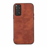 For Xiaomi Redmi Note 11 / Note 11S 4G Morocco Texture PU Shockproof Phone Case(Brown)