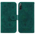 For Sony Xperia L4 Butterfly Rose Embossed Leather Phone Case(Green)