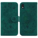 For Sony Xperia Ace III Butterfly Rose Embossed Leather Phone Case(Green)