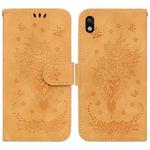 For Sony Xperia Ace III Butterfly Rose Embossed Leather Phone Case(Yellow)