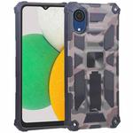 For Samsung Galaxy A03 Core Camouflage Armor Kickstand TPU + PC Magnetic Phone Case(Army Green)