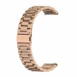 For Huawei GT 3 Pro 43mm Three-bead Metal Steel Watch Band(Rose Gold)