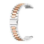 For Huawei GT 3 Pro 43mm Three-bead Metal Steel Watch Band(Silver Rose Gold)