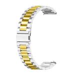 For Huawei GT 3 Pro 46mm Three-bead Metal Steel Watch Band(Silver Gold)