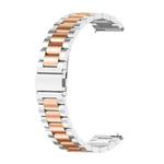 For Huawei GT 3 Pro 46mm Three-bead Metal Steel Watch Band(Silver Rose Gold)