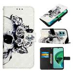 For Xiaomi Redmi 10 Prime+ 5G/Redmi Note 11E 3D Painting Horizontal Flip Leather Case(Skull)