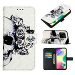 For Xiaomi Redmi 10A 3D Painting Horizontal Flip Leather Case(Skull)