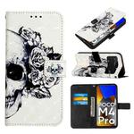 For Xiaomi Poco M4 Pro 4G 3D Painting Horizontal Flip Leather Case(Skull)