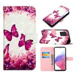 For Samsung Galaxy A53 5G 3D Painting Horizontal Flip Leather Case(Rose Butterfly)