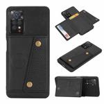 For Xiaomi Redmi Note 11 Pro Double Buckle Card Slots Magnetic Phone Case(Black)