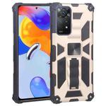 For Xiaomi Redmi Note 11 Pro 4G / 5G Global Armor Kickstand TPU + PC Magnetic Phone Case(Gold)