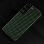 For Samsung Galaxy S22 5G Carbon Fiber Shockproof Phone Case(Green)