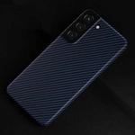 For Samsung Galaxy S22 5G Carbon Fiber Shockproof Phone Case(Navy Blue)