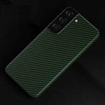 For Samsung Galaxy S22+ 5G Carbon Fiber Shockproof Phone Case(Green)