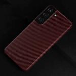 For Samsung Galaxy S22+ 5G Carbon Fiber Shockproof Phone Case(Red)