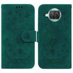 For Xiaomi Mi 10T Lite 5G / Redmi Note 9 Pro 5G Butterfly Rose Embossed Leather Phone Case(Green)