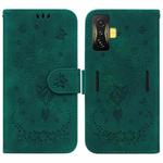 For Xiaomi Poco F4 GT / Redmi K50 Gaming Butterfly Rose Embossed Leather Phone Case(Green)