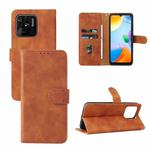 For Xiaomi Redmi 10C Skin Feel Magnetic Flip Leather Phone Case(Brown)