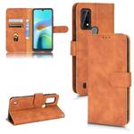 For Blackview A50 Skin Feel Magnetic Flip Leather Phone Case(Brown)