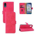 For Sharp Simple Sumaho 6 Skin Feel Magnetic Flip Leather Phone Case(Rose Red)