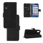 For Sharp Simple Sumaho 6 Skin Feel Magnetic Flip Leather Phone Case(Black)