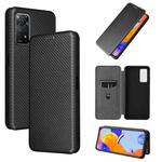 For Xiaomi Redmi Note 11 Pro Carbon Fiber Texture Horizontal Flip Leather Phone Case(Black)