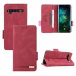 For TCL 10 Pro Magnetic Clasp Flip Leather Phone Case(Red)