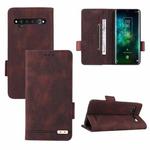 For TCL 10 Pro Magnetic Clasp Flip Leather Phone Case(Brown)