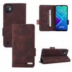 For Wiko Y82 Magnetic Clasp Flip Leather Phone Case(Brown)