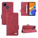 For Xiaomi Redmi 9C Magnetic Clasp Flip Leather Phone Case(Red)