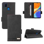 For Xiaomi Redmi 9C Magnetic Clasp Flip Leather Phone Case(Black)