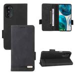 For Motorola Moto G52 Magnetic Clasp Flip Leather Phone Case(Black)