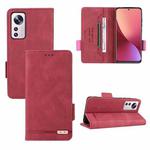 For Xiaomi 12 5G Magnetic Clasp Flip Leather Phone Case(Red)