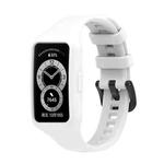 For Huawei Band 7 / 6 Pro / 6 / Honor Band 7 / 6 Universal Integrated Silicone Watch Band(White)