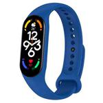 For Xiaomi Mi Band 7 / 7NFC / 6 / 6 NFC / 5 / 5 NFC / Amazfit Band 5 Official Silicone Watch Band(Noble Blue)