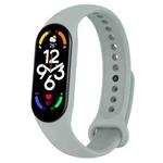 For Xiaomi Mi Band 7 / 7NFC / 6 / 6 NFC / 5 / 5 NFC / Amazfit Band 5 Official Silicone Watch Band(Grey)