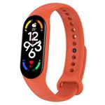 For Xiaomi Mi Band 7 / 7NFC / 6 / 6 NFC / 5 / 5 NFC / Amazfit Band 5 Official Silicone Watch Band(Orange)