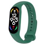 For Xiaomi Mi Band 7 / 7NFC / 6 / 6 NFC / 5 / 5 NFC / Amazfit Band 5 Official Silicone Watch Band(Dark Green)