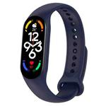 For Xiaomi Mi Band 7 / 7NFC / 6 / 6 NFC / 5 / 5 NFC / Amazfit Band 5 Official Silicone Watch Band(Midnight Blue)