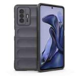 For Xiaomi 11T Magic Shield TPU + Flannel Phone Case(Dark Grey)