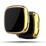 For Fitbit Versa 4 Full Coverage TPU Electroplating Watch Protective Case(Gold)